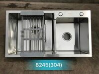 [COMBO] CHẬU RỬA BÁT INOX SUS 304 KOREA 8245 + vÒI RB LẠNH SUS 304