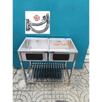 Combo chậu rửa bồn rửa cao cấp - Chậu rửa bồn rửa có chân Inox 304 3GDCR