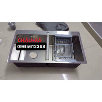 Combo Chậu Rửa Chén Bát INOX SUS 304 N6 7843 ĐÚC NA.GRAND và bộ xả chậu thoát nước XẢ TO 2 LỚP