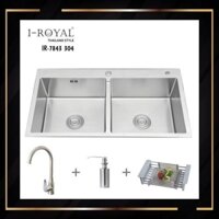 COMBO CHẬU RỬA CHÉN BÁT INOX 304 ĐÚC I-ROYAL IR-7843C 304