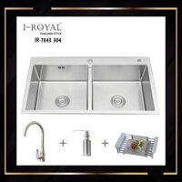 COMBO CHẬU RỬA CHÉN BÁT INOX 304 ĐÚC IR-7843C 304