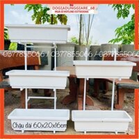 COMBO Chậu trồng rau và Kệ sắt 3 tầng treo ban công, giá treo chắc chắn, tiết kiệm diện tích ban công, phù hợp chung cư
