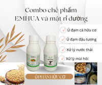 Combo chế phẩm EM, EMHUA và mật rỉ đường Dùng để sản xuất EM2 Ủ đạm cá Ủ đậu tương Cho sản phẩm hữu cơ 100ml