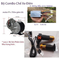 Combo chế xe điện tay ga motor giảm tốc 12v 350w, động cơ giảm tốc 12V 350W, motor 12v giảm tốc