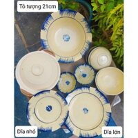 Combo Chén dĩa phết xanh + tô tượng siêu to + nồi đất 🌿🌿