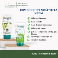 Combo Chiết Xuất từ lá Neem Himalaya NEEM FACE PACK 150ml & Purifying Neem Face Wash 150ml - Evergreen