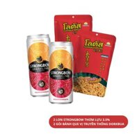 Combo Chillax - Strongbow vị thơm lựu 3.5% và bánh que vị truyền thống Dorkbua