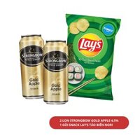Combo Chillax - Strongbow vị táo lên men 4.5% và snack khoai tây Lay's 90g