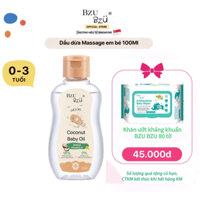 (COMBO CHÍNH HÃNG) Dầu Dừa Mát Xa Em Bé BZU BZU Coconut Baby Oil Massage Thành Phần Thiên Nhiên, An Toàn Cho Da Bé 100Ml
