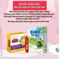 ✅[COMBO CHO BÉ ]Siro ăn ngon hoa thiên & caxi sữa non giải pháp hiệu quả cho bé ăn ngon và tăng trưởng chiều cao