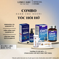 Combo cho người bị HÓI HỞ Minoxidil 5% MinoDry, DHT Blocker HairPro (60 viên), Lăn kim 0.5mm