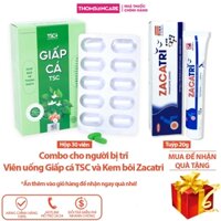 Combo cho người bị trĩ, viên giấp cá TSC 30v và Kem bôi trĩ Zacatri 20g, bảo vệ thành mạch, giảm đau rát – Thomsoncare