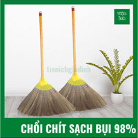 Combo Chổi Chít Quét Nhà Sạch Phấn Không Bụi Làm Từ Bông Chít Tay Cầm Cán Gỗ Rộng 50cm