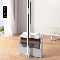 Combo chổi cước quét nhà kèm hót rác 2 in 1, chổi nhựa quét nhà lông mềm đa năng