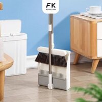 Combo chổi cước quét nhà kèm hót rác 2 in 1, chổi nhựa quét nhà lông mềm đa năng