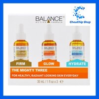 Combo chống lão hóa cho làn da rạng rỡ Serum Balance Gold Marine Collagen, Vitamin C và Hyaluronic 30mlx3