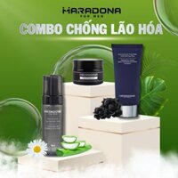 Combo Chống Lão Hóa Cho Nam: Kem Dưỡng Sáng Da, Kem Mắt Collagen Xóa Quầng Thâm Mắt Và Sữa Rửa Mặt Mát Lạnh Dịu Da