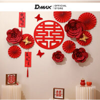 COMBO Chữ Hỷ 3D Trang Trí Phòng Cưới, Xe Hoa, Đám Cưới II BEESIR