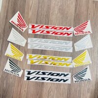 [Combo] chữ VISION kèm logo Cánh Chim chất liệu nhựa dẻo dán xe Honda Vision NHƯ TEM ZIN