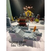 Combo chùa bậc thang nền sân chú tiểu mini , phụ kiện trang trí tiểu cảnh, bể cá, thuỷ sinh, sân vườn, hòn non bộ