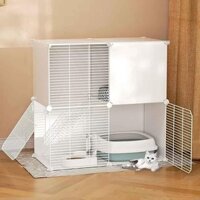 (Combo) chuồng nuôi chó mèo gấp gọn bằng lưới sắt nhựa lắp ghép(kèm hướng dẫn và phụ kiện lắp ghép)