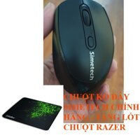 COMBO CHUỘT KHÔNG DÂY SIMETECH S990 TẶNG MIẾNG LÓT CHUỘT RAZER CỰC ĐẸP