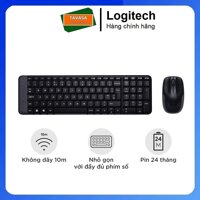 Combo chuột phím không dây Logitech MK215 - nhỏ gọn với đủ phím số, 1 đầu thu USB, không dây 10m, pin 2 năm - Hàng chính hãng