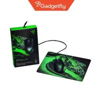 Combo Chuột Razer Abyssus Lite + Lót Chuột Razer Goliathus Mobile Construct Edition | Có Dây | 6400 DPI | Led RGB | 78g