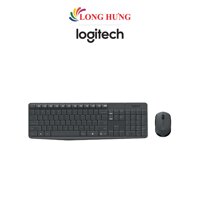 Combo chuột và bàn phím không dây Logitech MK235 - Hàng chính hãng - Đen