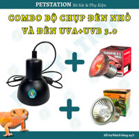 COMBO CHỤP ĐÈN VÀ ĐÈN SƯỞI 3.0, ĐÈN HỒNG NGOẠI NOMOY PET 50W 75W DÙNG CHO RÙA, IGUANA, CHÓ, MÈO,..
