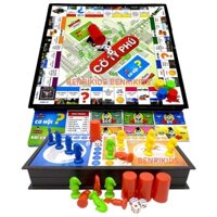 Combo Cờ Tỷ Phú Và Cờ Cá Ngựa Size Vừa 31x31cm - Trò Chơi BoardGame Vui Nhộn Cho Gia Đình