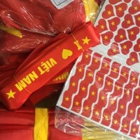 Combo cờ vẫy cầm tay + băng rôn cổ vũ