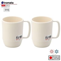 Combo Cốc nhựa uống nước Inomata cao cấp - Trắng ngà nội địa Nhật Bản - 2 cái