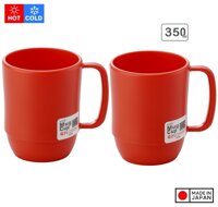 Combo Cốc nhựa uống nước Inomata cao cấp - Đỏ nội địa Nhật Bản - 2 cái