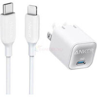 Combo cốc sạc Anker MFI 30W 1Type-C PiQ 3.0 PD + USB Type-C to Lightning 0.9m A2147J21+A8832H21