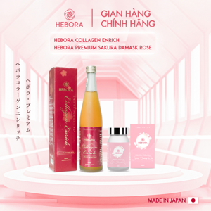 Combo Collagen Enrich (500ml) và viên uống tạo mùi hương Hebora (60v)