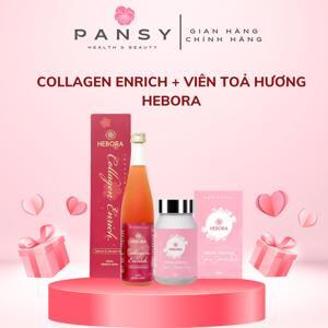 Combo Collagen Enrich (500ml) và viên uống tạo mùi hương Hebora (60v)