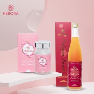 Combo Collagen Enrich (500ml) và viên uống tạo mùi hương Hebora (60v)