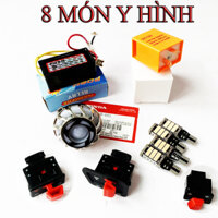 combo công tắc hazard cục nháy kèm 4 xi nhan led T15 và Hậu Xoáy wave AB, vision, [ 8 món]