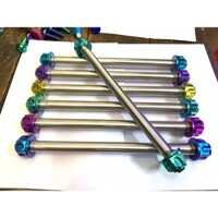 combo cốt inox 304 và tán titan gr5 bắt cốt bánh xe yamaha honda suzuki exciter winner x sonic (titanium nut and shalft)