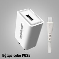 Combo củ và dây cáp sạc điện thoại Microcom PU25 2.1A TypeC, Micro USB – AnDi_Store89