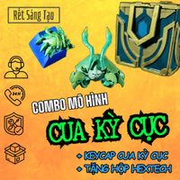 Combo Cua Kỳ Cục, Keycap Cua Kỳ Cục tặng hộp Hextech liên minh huyền thoại, mô hình LOL Keycap