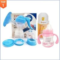 [Combo Cực rẻ] Combo đồ dùng sơ sinh: 1 máy hút sữa Jimmy Bear;  1 Bình sữa chống sặc Babibo cổ rộng (180ml)