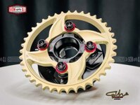 Combo Cùi Đĩa CNC + Đĩa Tải EXCITER 2010 / Exciter 135 5s / LC 135 / YAZ 125 GH-RACING ( ĐEN )