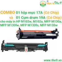 Combo Cụm drum và hộp mực (có chip) cho máy in HP M130a M102w, MFP M130fn, MFP M130fw nhập khẩu mới 100%( 17A- 19A) rõ