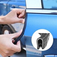 Combo Cuộn 5m Gioăng Cao Su, Nẹp Viền Cửa Chữ U Lõi Thép Chống Va Đập Trầy Xước Cánh Cửa Ô Tô