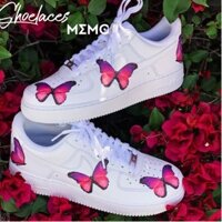 Combo Custom Trang Trí Giày Pink Butterfly- Memo Custom
