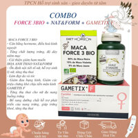 Combo đa nang buồng trứng Gametix F Maca Force Force3 bio hoa anh thảo nat form memongcon123