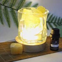 Combo Đá Thạch Anh May Mắn - Tinh Dầu Thanh Lọc - Ly Phong Thủy Solus (Chọn tinh dầu trong ghi chú)