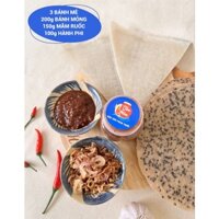 COMBO ĐẶC BIỆT: bánh tráng nướng mè, bánh tráng gạo mỏng, mắm ruốc, hành phi thơm lừng - đặc sản Phan Thiết